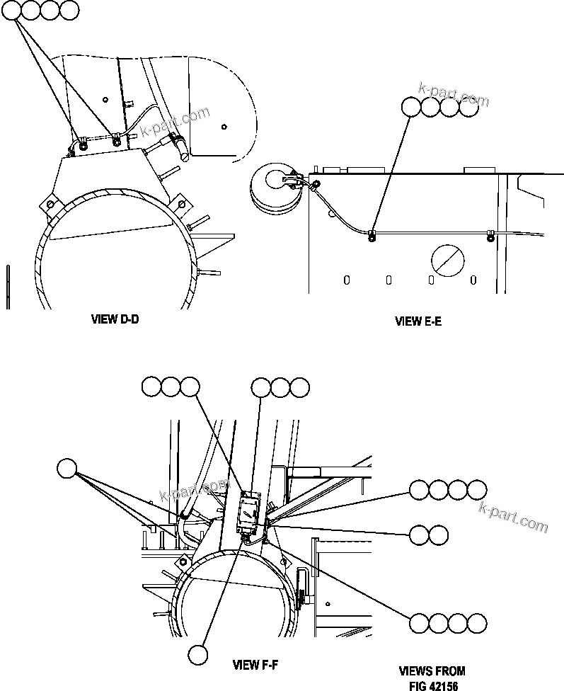 Komatsu parts book diagram for AFE57-AV 830E-1AC S/N A30194 - A30195    YANDICOOGINA: LEFT DECK ELECTRICAL WIRING