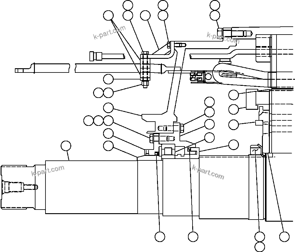 Komatsu parts book diagram for AFE57-AV 830E-1AC S/N A30194 - A30195    YANDICOOGINA: MOTORIZED WHEEL - GEB25C2  4/7 (PC2590)