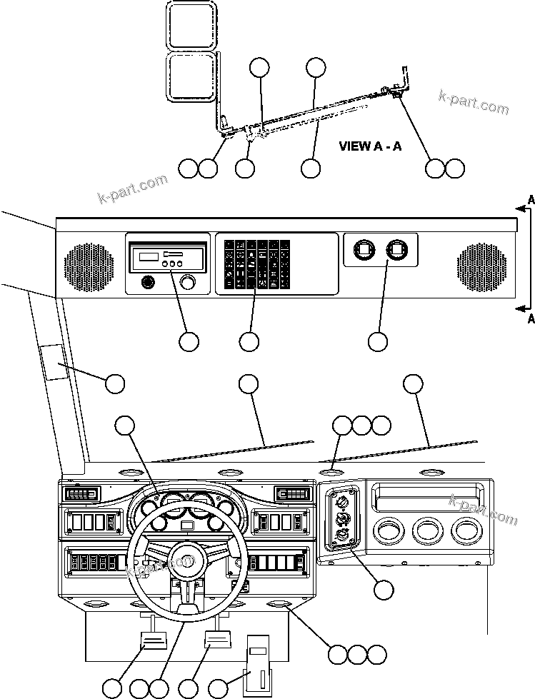 Komatsu parts book diagram for AFE57-C 830E-AC S/N A30005 & A30009-A30010 & A30012-A30013         MINERA HUASCO (CMH): OPERATOR CONTROLS & CAB FEATURES