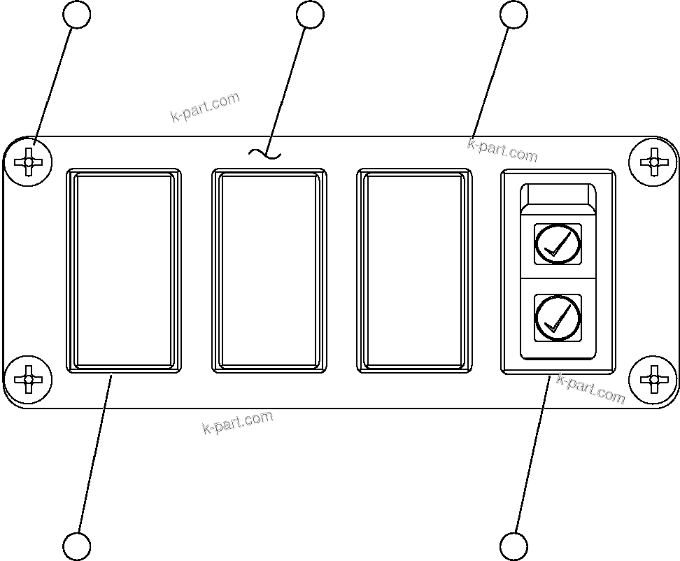 Komatsu parts book diagram for AFE57-C 830E-AC S/N A30005 & A30009-A30010 & A30012-A30013         MINERA HUASCO (CMH): UPPER L.H. DASH MODULE (EL4149)