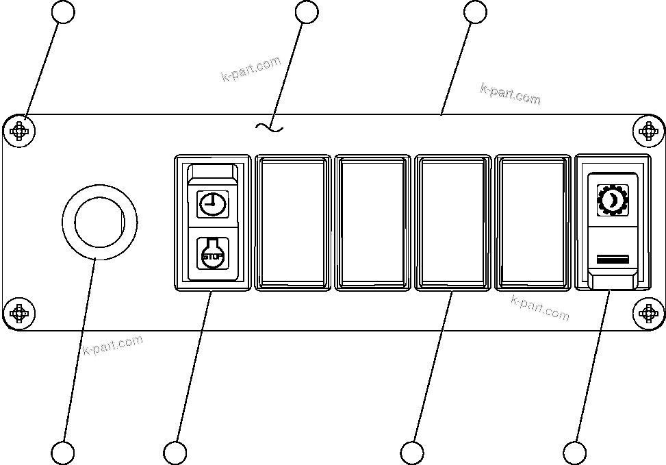 Komatsu parts book diagram for AFE57-C 830E-AC S/N A30005 & A30009-A30010 & A30012-A30013         MINERA HUASCO (CMH): LOWER R.H. DASH MODULE (EL4148)