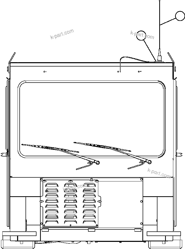 Komatsu parts book diagram for AFE57-C 830E-AC S/N A30005 & A30009-A30010 & A30012-A30013         MINERA HUASCO (CMH): ORBCOMM CAB INSTALLATION