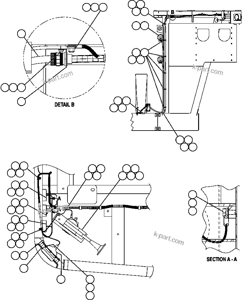 Komatsu parts book diagram for AFE57-C 830E-AC S/N A30005 & A30009-A30010 & A30012-A30013         MINERA HUASCO (CMH): LEFT UPRIGHT ELECTRICAL GROUP