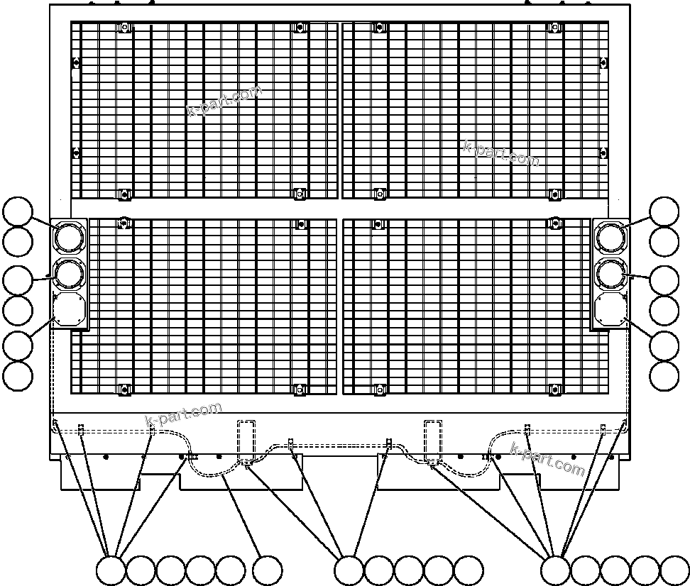 Komatsu parts book diagram for AFE57-C 830E-AC S/N A30005 & A30009-A30010 & A30012-A30013         MINERA HUASCO (CMH): HEADLIGHT INSTALLATION