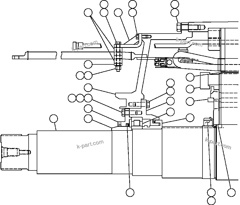Komatsu parts book diagram for AFE57-C 830E-AC S/N A30005 & A30009-A30010 & A30012-A30013         MINERA HUASCO (CMH): MOTORIZED WHEEL - GEB25C1 - 3