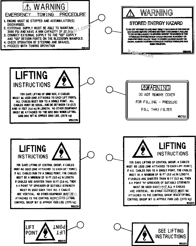 Komatsu parts book diagram for AFE57-CB 830E-1AC S/N A30340 - A30343     FELIX RESOURCES: DECALS & WARNINGS ( 3/5)