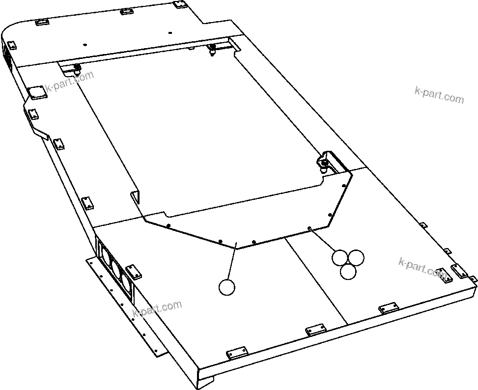 Komatsu parts book diagram for AFE57-CB 830E-1AC S/N A30340 - A30343     FELIX RESOURCES: LH DECK ACCESS COVERS