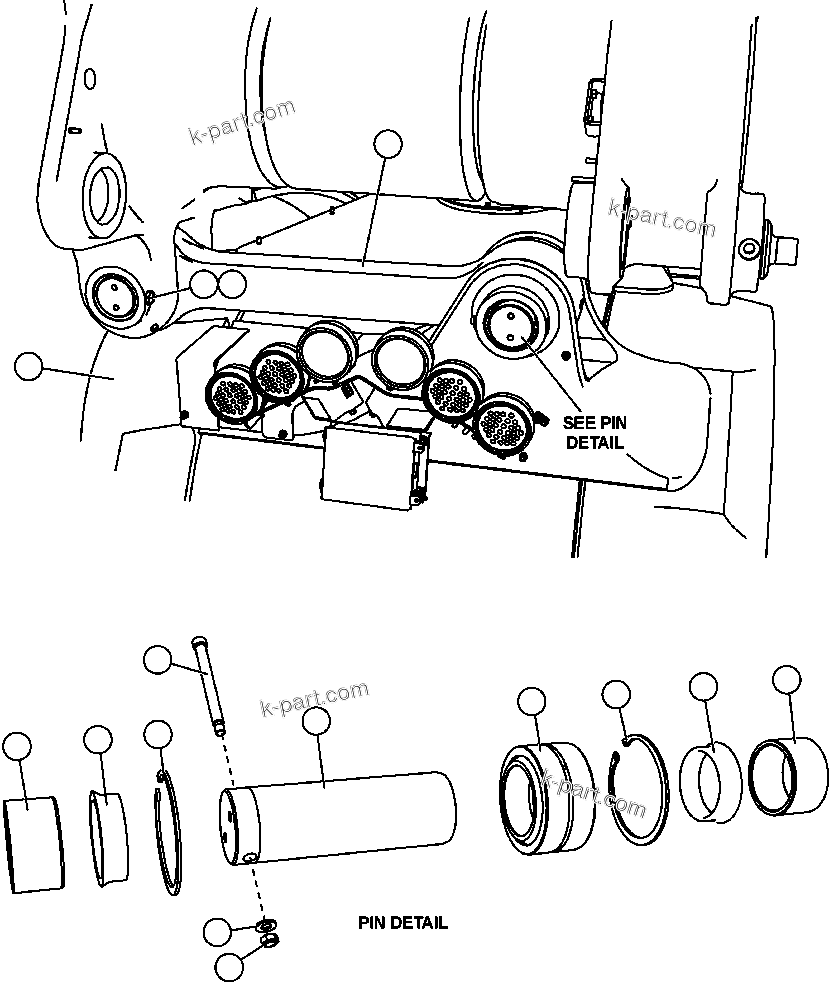 Komatsu parts book diagram for AFE57-CB 830E-1AC S/N A30340 - A30343     FELIX RESOURCES: SWAY BAR INSTALLATION