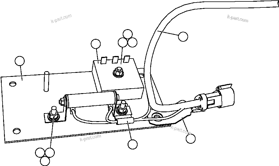 Komatsu parts book diagram for AFE57-CB 830E-1AC S/N A30340 - A30343     FELIX RESOURCES: DIMMER TIMER MODULE