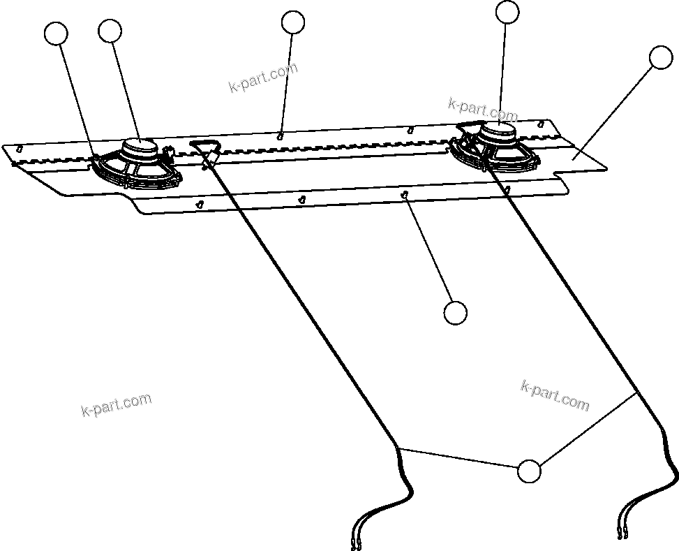 Komatsu parts book diagram for AFE57-CB 830E-1AC S/N A30340 - A30343     FELIX RESOURCES: REAR SPEAKER INSTALLATION