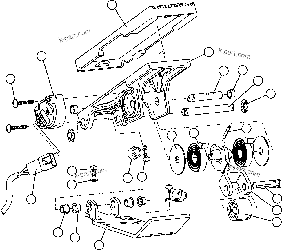 Komatsu parts book diagram for AFE57-CB 830E-1AC S/N A30340 - A30343     FELIX RESOURCES: ELECTRONIC TREADLE (PB9506)