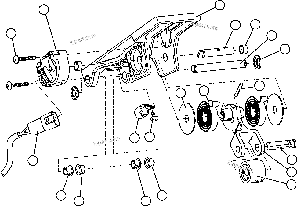 Komatsu parts book diagram for AFE57-CB 830E-1AC S/N A30340 - A30343     FELIX RESOURCES: ELECTRONIC TREADLE (PC1997)