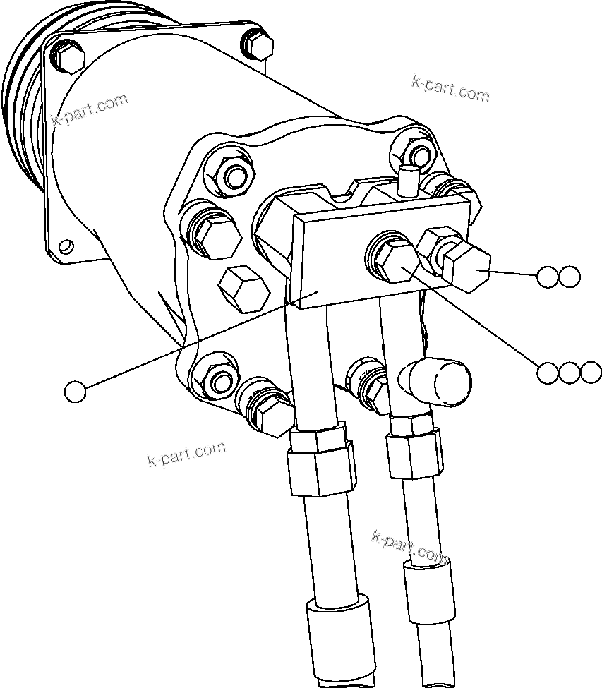 Komatsu parts book diagram for AFE57-CB 830E-1AC S/N A30340 - A30343     FELIX RESOURCES: ADJUSTABLE HOLD-DOWN ASSEMBLY (EJ1087)