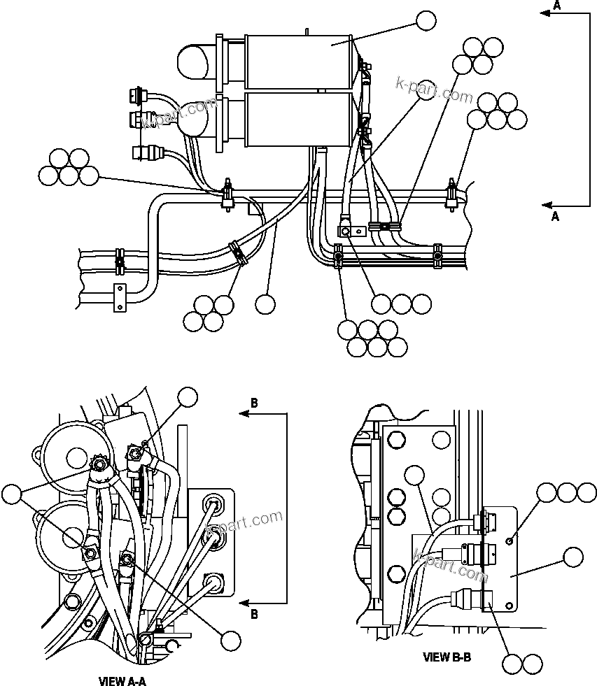 Komatsu parts book diagram for AFE57-CB 830E-1AC S/N A30340 - A30343     FELIX RESOURCES: ENGINE WIRING ( 1/3)