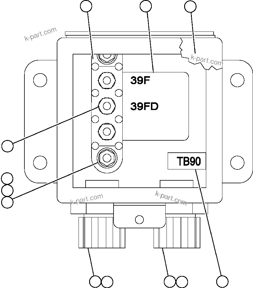 Komatsu parts book diagram for AFE57-CB 830E-1AC S/N A30340 - A30343     FELIX RESOURCES: JUNCTION BOX ASSEMBLY - LH (EK9835)