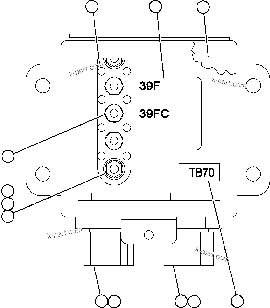 Komatsu parts book diagram for AFE57-CB 830E-1AC S/N A30340 - A30343     FELIX RESOURCES: JUNCTION BOX ASSEMBLY - RH (EK9837)