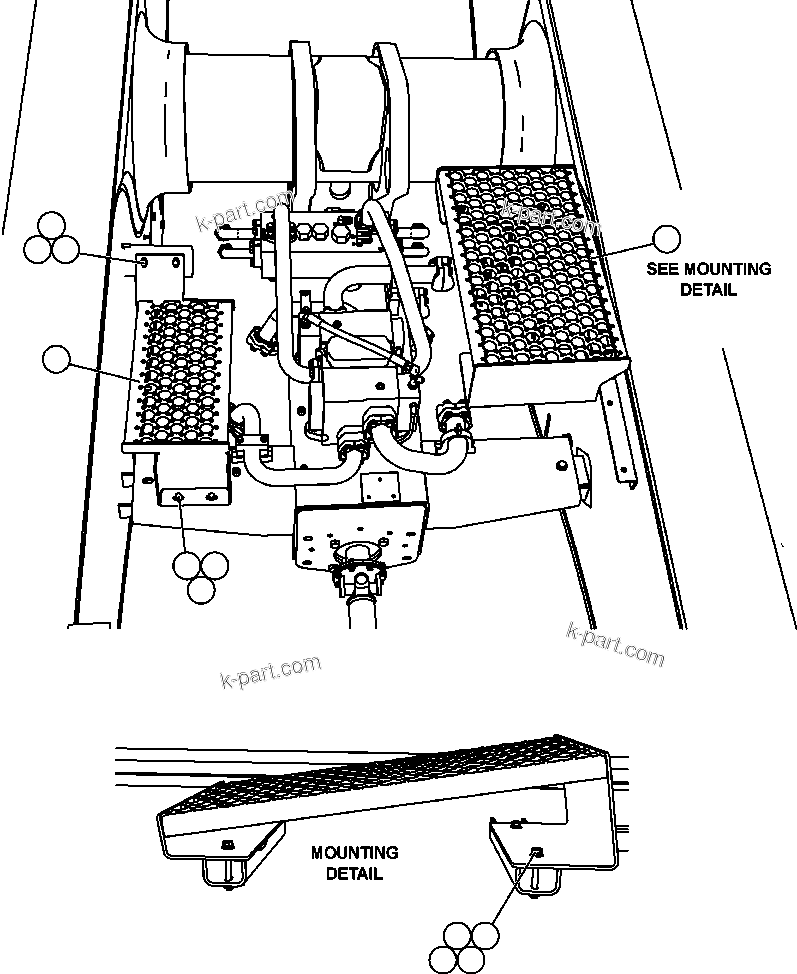 Komatsu parts book diagram for AFE57-CB 830E-1AC S/N A30340 - A30343     FELIX RESOURCES: PUMP MODULE PLATFORMS