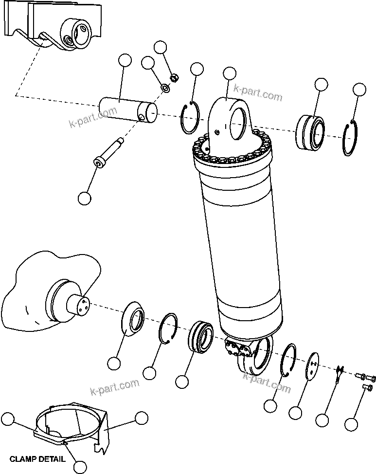 Komatsu parts book diagram for AFE57-CB 830E-1AC S/N A30340 - A30343     FELIX RESOURCES: HOIST CYLINDER INSTALLATION