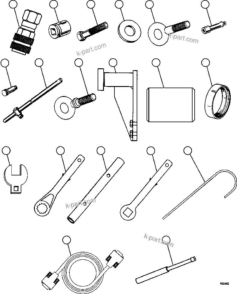 Komatsu parts book diagram for AFE57-CB 830E-1AC S/N A30340 - A30343     FELIX RESOURCES: TOOL GROUP