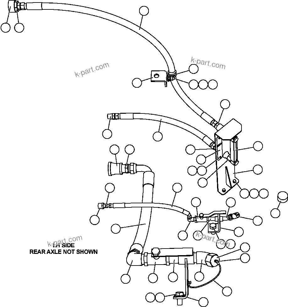 Komatsu parts book diagram for AFE57-CB 830E-1AC S/N A30340 - A30343     FELIX RESOURCES: REAR AXLE SERVICE CENTER - LH