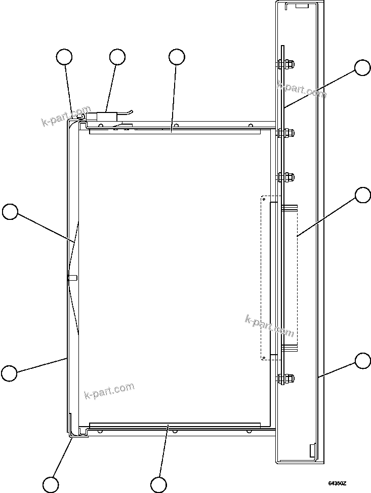 Komatsu parts book diagram for AFE57-CB 830E-1AC S/N A30340 - A30343     FELIX RESOURCES: PANEL - ICP   2/2 (GE1302)