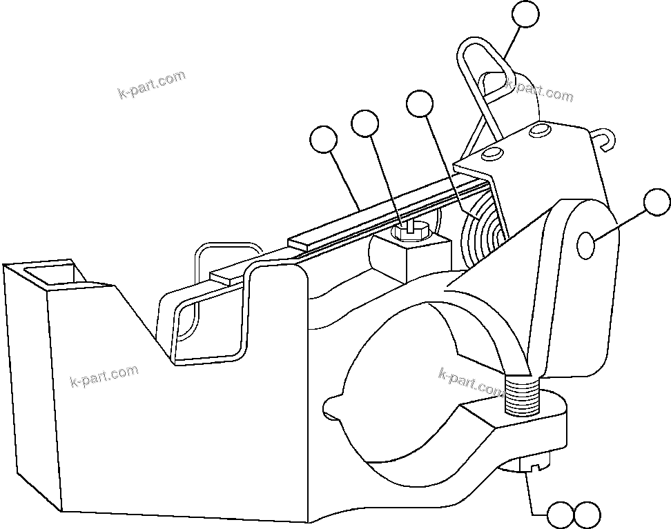 Komatsu parts book diagram for AFE57-CB 830E-1AC S/N A30340 - A30343     FELIX RESOURCES: ALTERNATOR - BRUSH HOLDER ASSM (VJ1024)