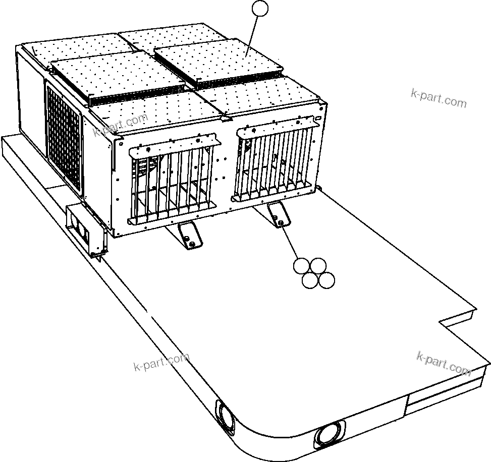 Komatsu parts book diagram for AFE57-CB 830E-1AC S/N A30340 - A30343     FELIX RESOURCES: RETARDING GRID INSTALLATION ( 1/2)
