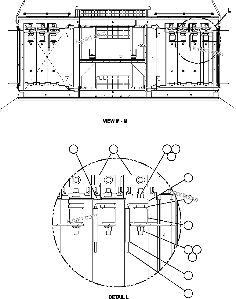 Komatsu parts book diagram for AFE57-CB 830E-1AC S/N A30340 - A30343     FELIX RESOURCES: RETARDING GRID ASSEMBLY   3/7 (PC2523)
