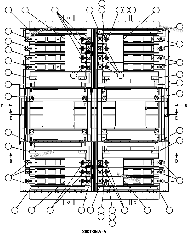 Komatsu parts book diagram for AFE57-CB 830E-1AC S/N A30340 - A30343     FELIX RESOURCES: RETARDING GRID ASSEMBLY   4/7 (PC2523)