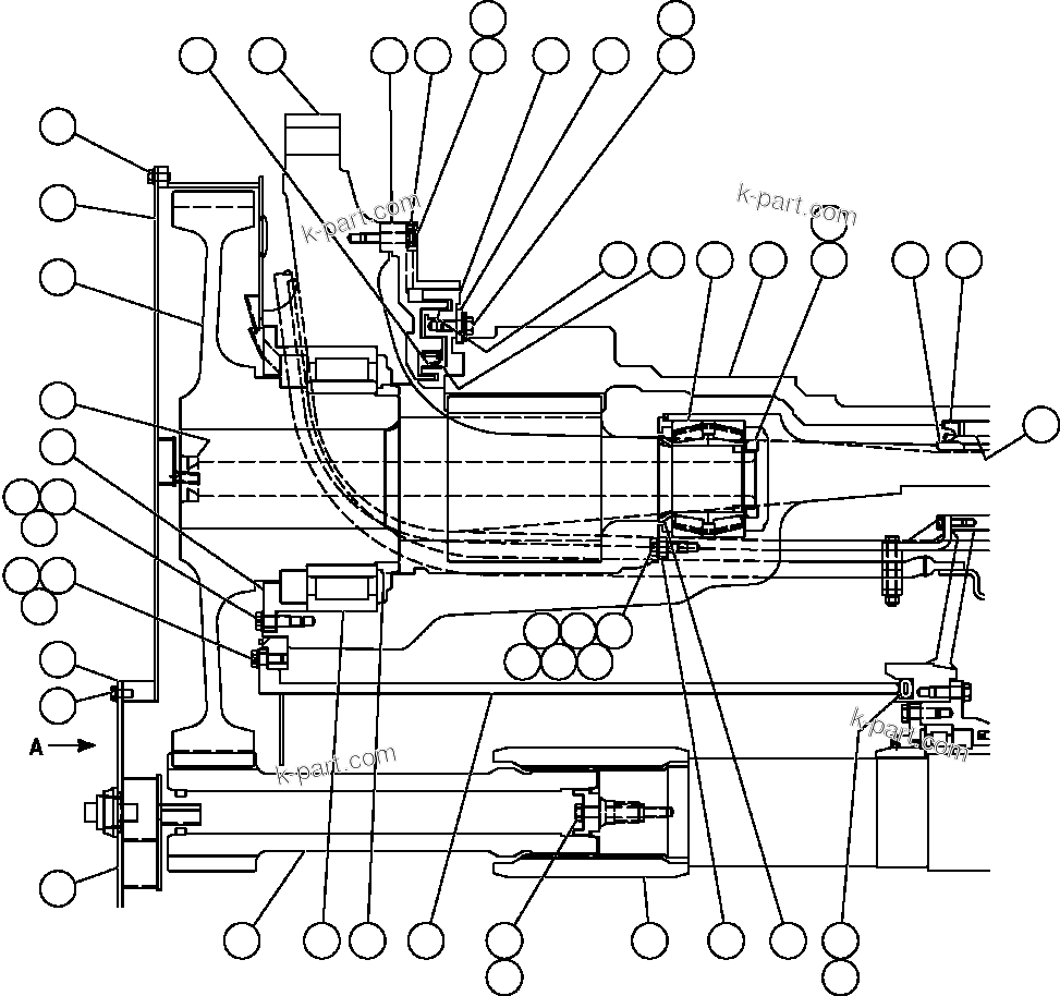 Komatsu parts book diagram for AFE57-CB 830E-1AC S/N A30340 - A30343     FELIX RESOURCES: WHEEL MOTOR  1/8 (PC2755)