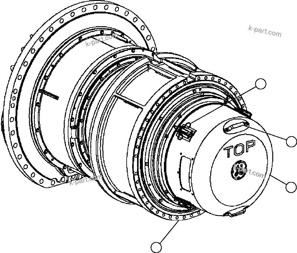 Komatsu parts book diagram for AFE57-CB 830E-1AC S/N A30340 - A30343     FELIX RESOURCES: WHEEL MOTOR  7/8 (PC2755)