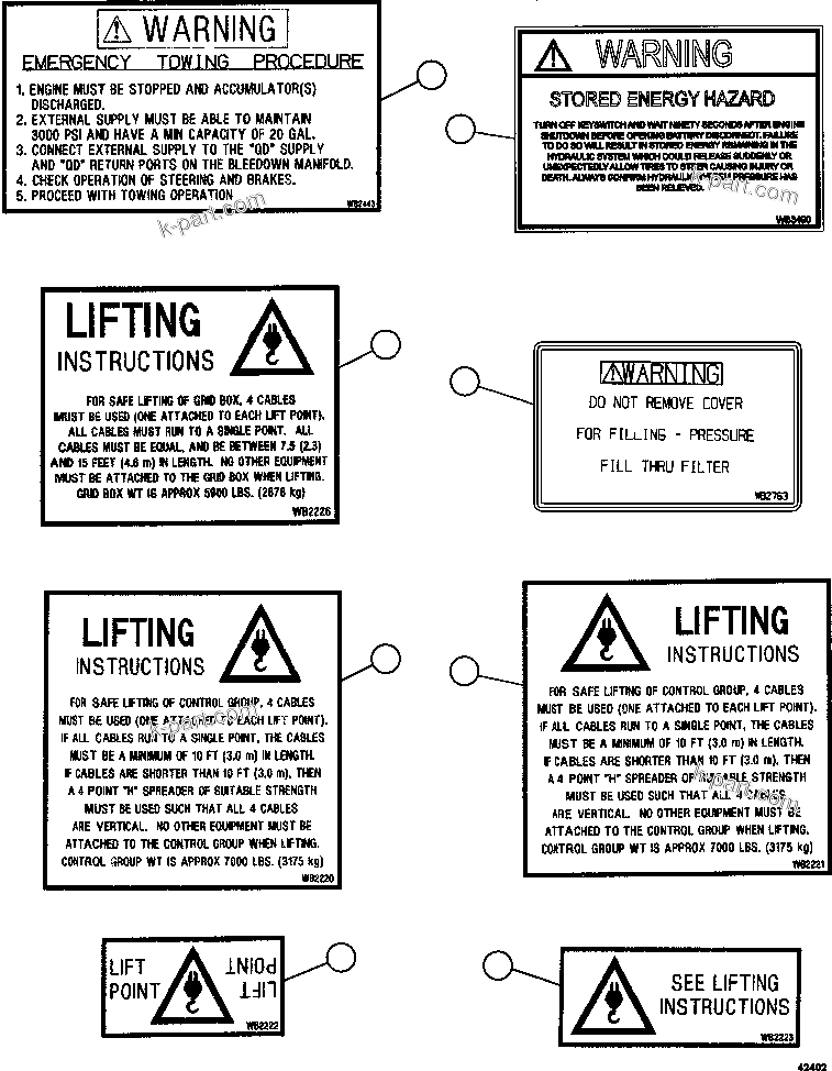 Komatsu parts book diagram for AFE57-CV 830E-1AC S/N A30461 - A30463 & A30470 - A30472     BARRICK BALD MOUNTAIN: DECALS & WARNINGS ( 3/5)