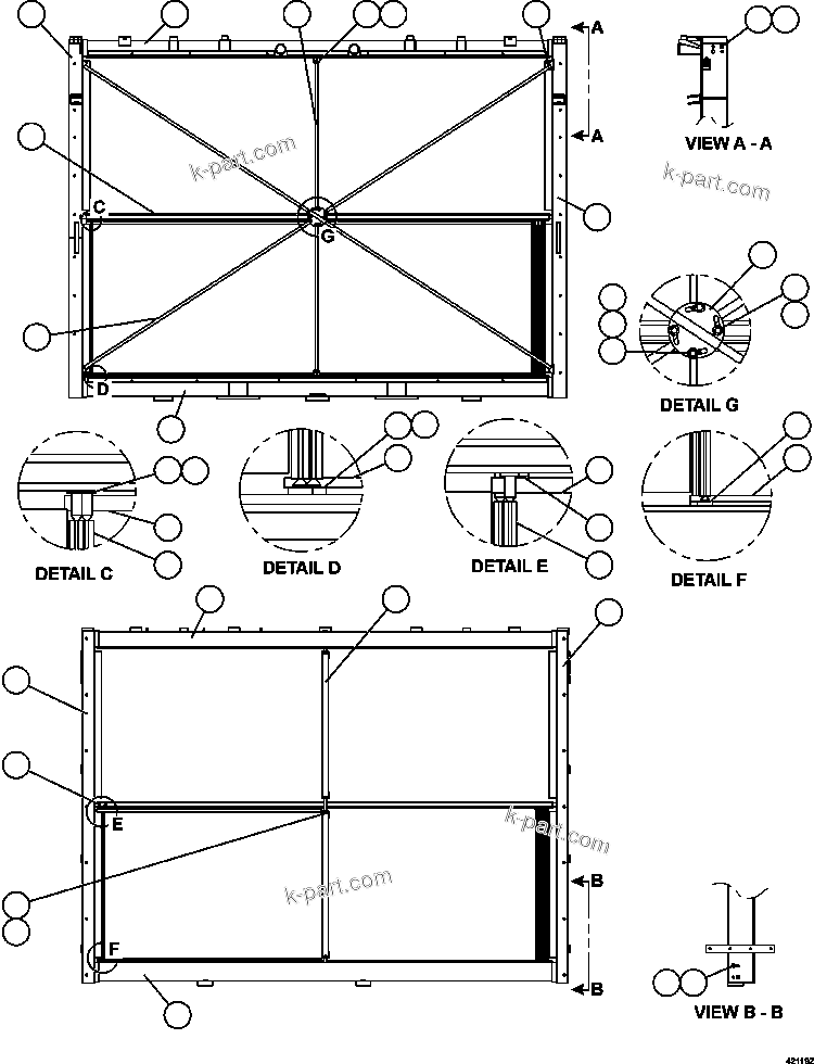 Komatsu parts book diagram for AFE57-CV 830E-1AC S/N A30461 - A30463 & A30470 - A30472     BARRICK BALD MOUNTAIN: LOW & HIGH TEMPERATURE CORES