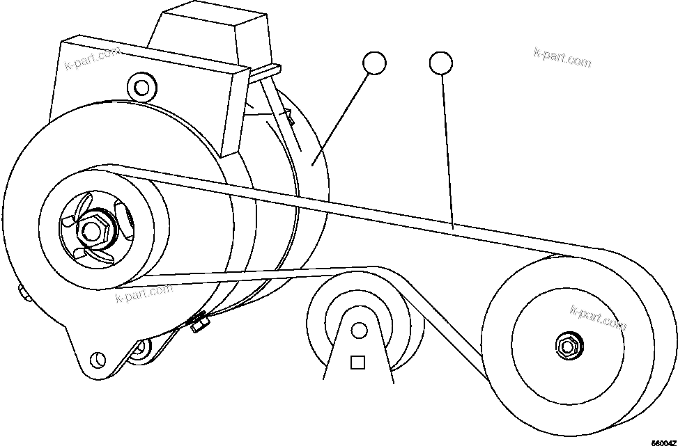 Komatsu parts book diagram for AFE57-CV 830E-1AC S/N A30461 - A30463 & A30470 - A30472     BARRICK BALD MOUNTAIN: BATTERY CHARGING ALTERNATOR INSTL