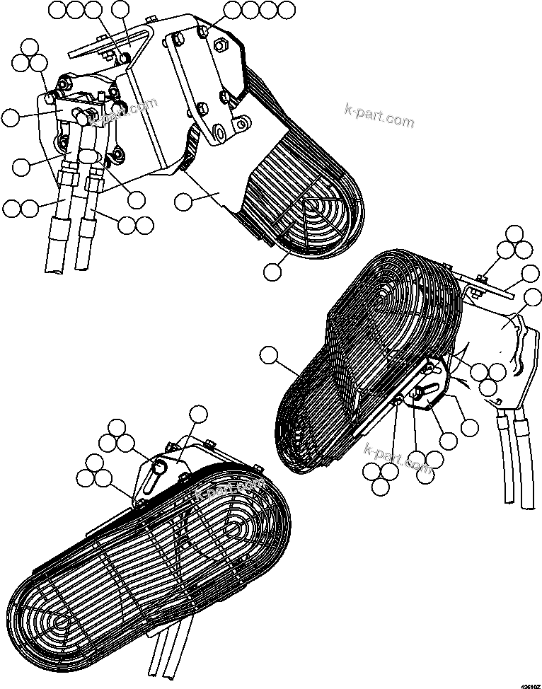 Komatsu parts book diagram for AFE57-CV 830E-1AC S/N A30461 - A30463 & A30470 - A30472     BARRICK BALD MOUNTAIN: AIR CONDITIONING - COMPRESSOR INSTALLATION