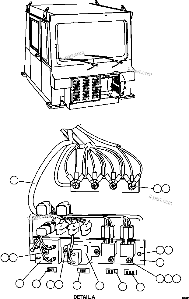 Komatsu parts book diagram for AFE57-CV 830E-1AC S/N A30461 - A30463 & A30470 - A30472     BARRICK BALD MOUNTAIN: WIPER/WASHER TIMER DELAY MODULES