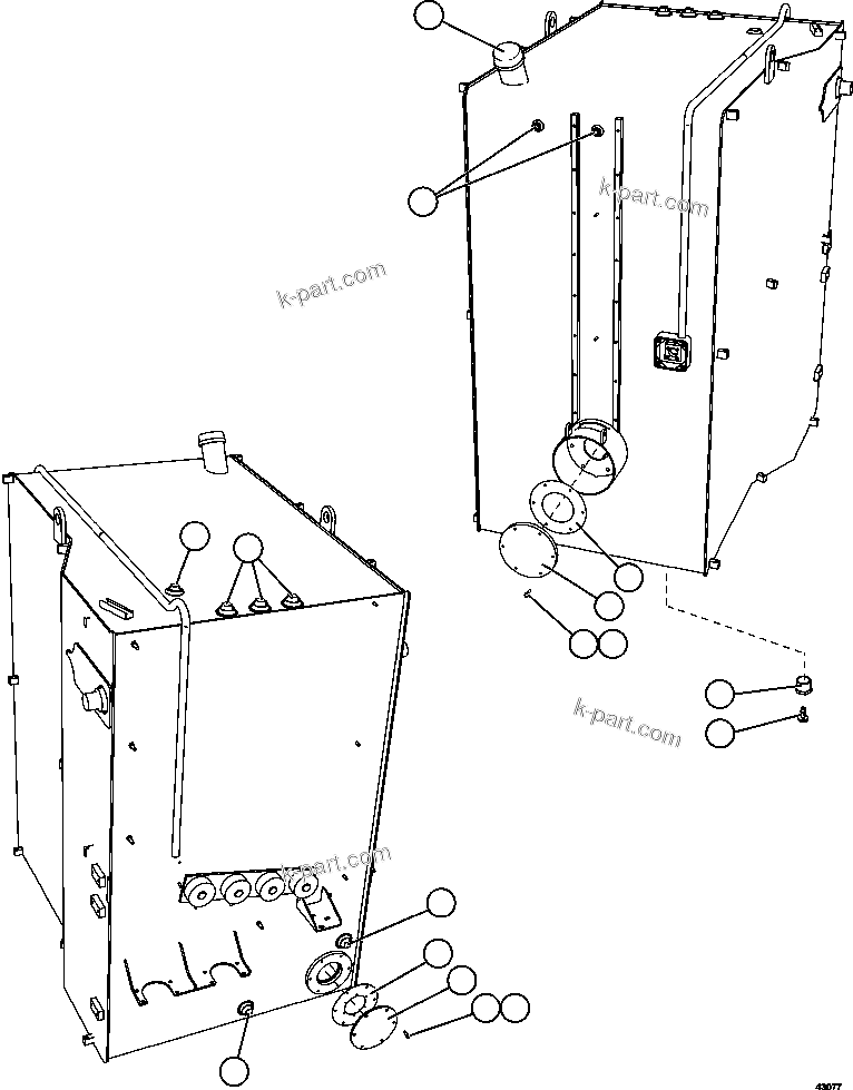 Komatsu parts book diagram for AFE57-CV 830E-1AC S/N A30461 - A30463 & A30470 - A30472     BARRICK BALD MOUNTAIN: FUEL TANK