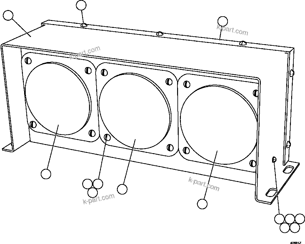 Komatsu parts book diagram for AFE57-CV 830E-1AC S/N A30461 - A30463 & A30470 - A30472     BARRICK BALD MOUNTAIN: PLM LIGHT ASSEMBLY (EK5637)