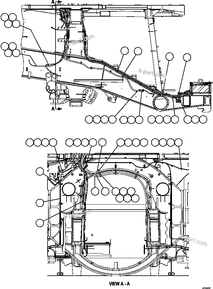 Komatsu parts book diagram for AFE57-CV 830E-1AC S/N A30461 - A30463 & A30470 - A30472     BARRICK BALD MOUNTAIN: WIRING INSTALLATION
