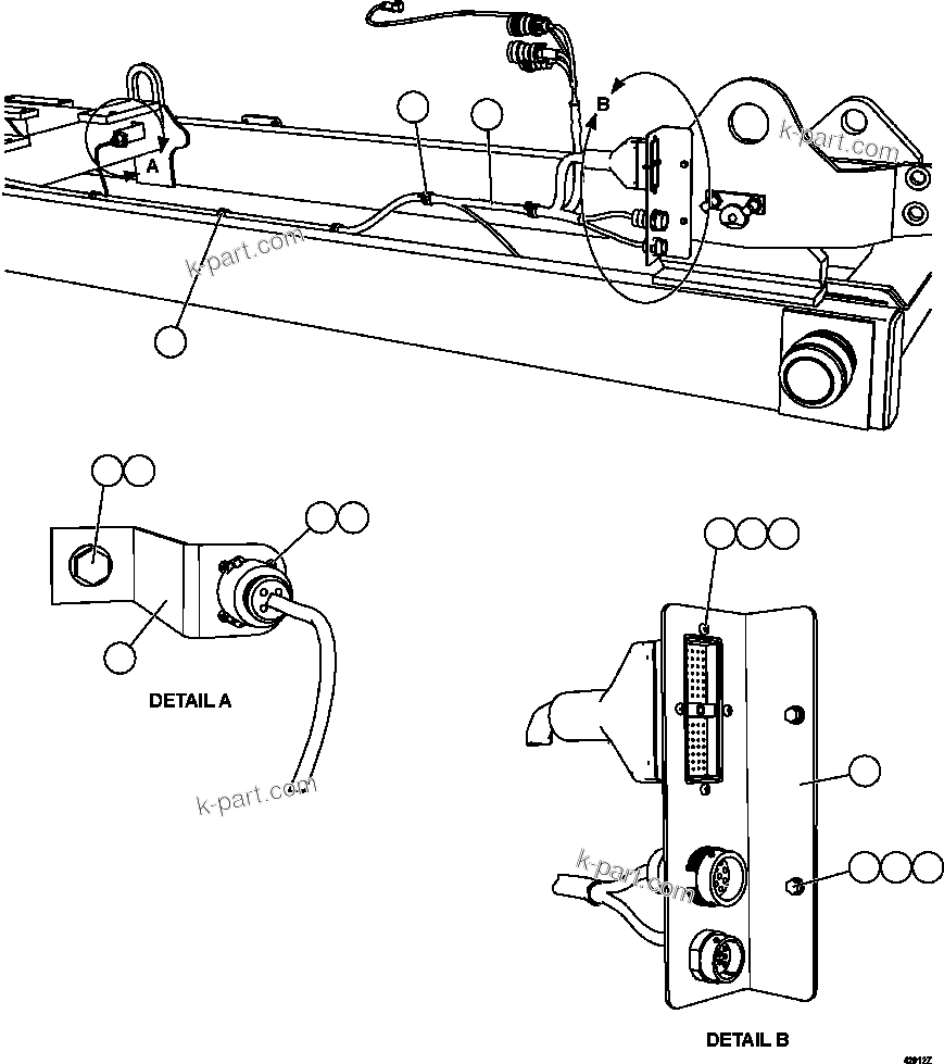 Komatsu parts book diagram for AFE57-CV 830E-1AC S/N A30461 - A30463 & A30470 - A30472     BARRICK BALD MOUNTAIN: ENGINE WIRING