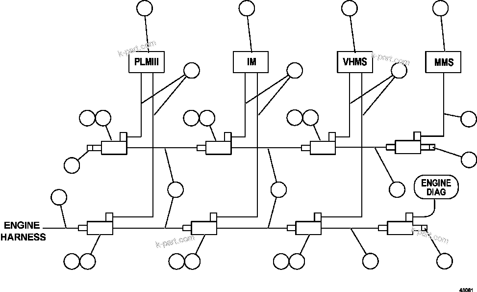 Komatsu parts book diagram for AFE57-CV 830E-1AC S/N A30461 - A30463 & A30470 - A30472     BARRICK BALD MOUNTAIN: VHMS HOOKUP