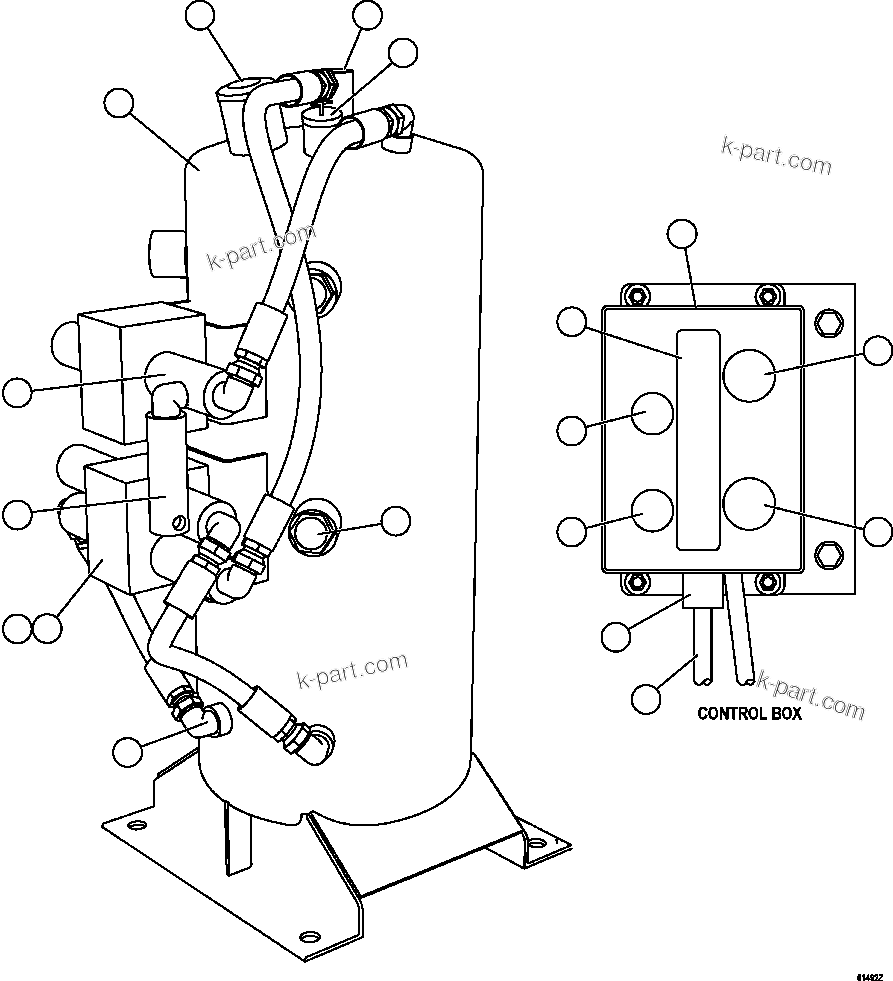 Komatsu parts book diagram for AFE57-CV 830E-1AC S/N A30461 - A30463 & A30470 - A30472     BARRICK BALD MOUNTAIN: RESERVE SYSTEM KIT (PC2799)