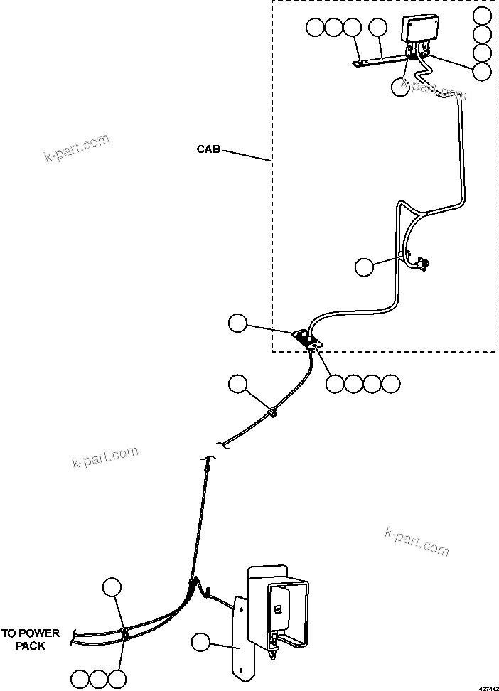 Komatsu parts book diagram for AFE57-CV 830E-1AC S/N A30461 - A30463 & A30470 - A30472     BARRICK BALD MOUNTAIN: RETRACTABLE LADDER ( 3/3)
