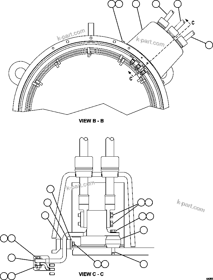 Komatsu parts book diagram for AFE57-CV 830E-1AC S/N A30461 - A30463 & A30470 - A30472     BARRICK BALD MOUNTAIN: ALTERNATOR - MAIN ELECTRICAL CONNECTION