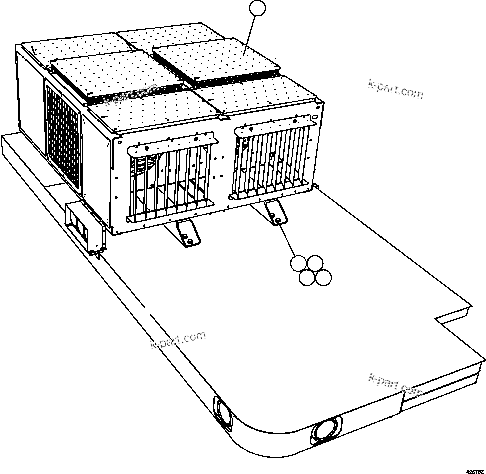 Komatsu parts book diagram for AFE57-CV 830E-1AC S/N A30461 - A30463 & A30470 - A30472     BARRICK BALD MOUNTAIN: RETARDING GRID INSTALLATION ( 1/2)