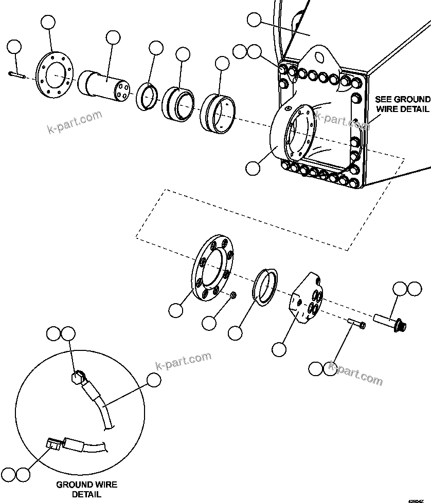 Komatsu parts book diagram for AFE57-CX 830E-1AC S/N A30505 - A30506     HIBBING TACONITE: AXLE HOUSING INSTALLATION