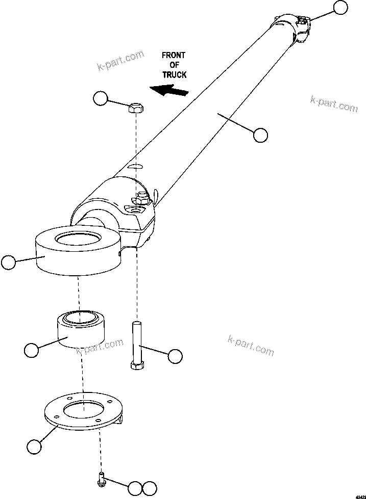 Komatsu parts book diagram for AFE57-CX 830E-1AC S/N A30505 - A30506     HIBBING TACONITE: TIE ROD