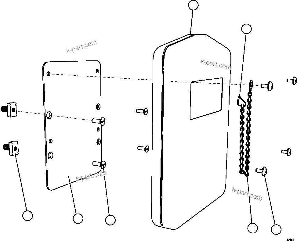 Komatsu parts book diagram for AFE57-CX 830E-1AC S/N A30505 - A30506     HIBBING TACONITE: MANUAL HOLDER