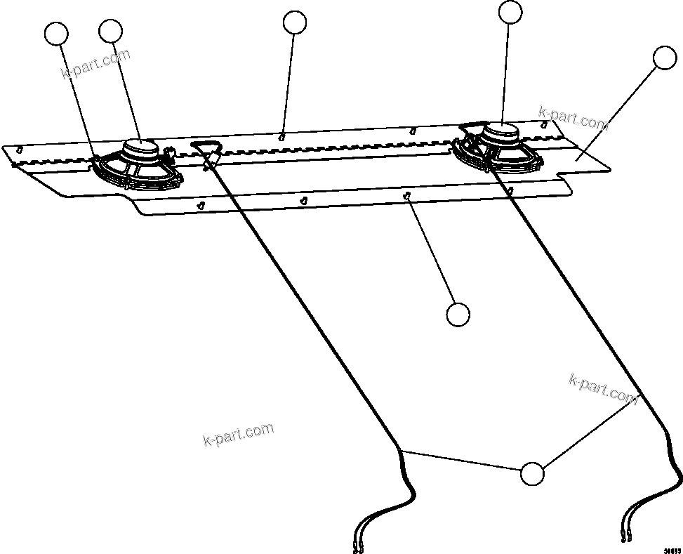 Komatsu parts book diagram for AFE57-CX 830E-1AC S/N A30505 - A30506     HIBBING TACONITE: REAR SPEAKER INSTALLATION