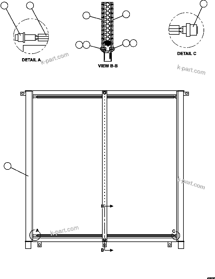 Komatsu parts book diagram for AFE57-CX 830E-1AC S/N A30505 - A30506     HIBBING TACONITE: FUEL COOLER